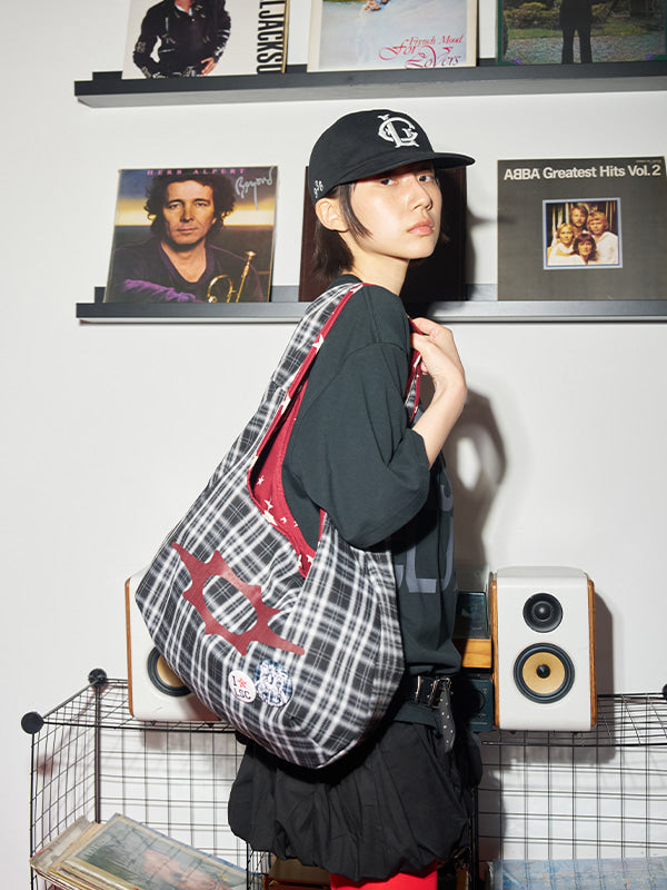 LSC REVERSIBLE STAR SHOULDER BAG (RED)