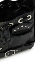 DEINET STUD BELTED MINI BUCKET BAG - 3COLORS