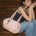 Heeari Aurora Shirring Duffel Bag - Glossy Pink