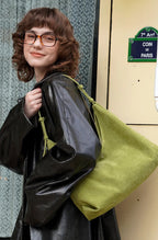 Heeari Ivy Suede Shoulder Bag - Moss Green