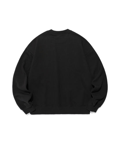 niceghostclub 3STARS HALFTONE LOGO SWEATSHIRT [BLACK]