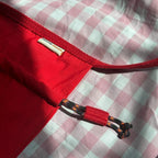 Drawstring Crossbody Bag / RED