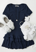 lotsyou Nostalgia Chubby Backpack - Stripe