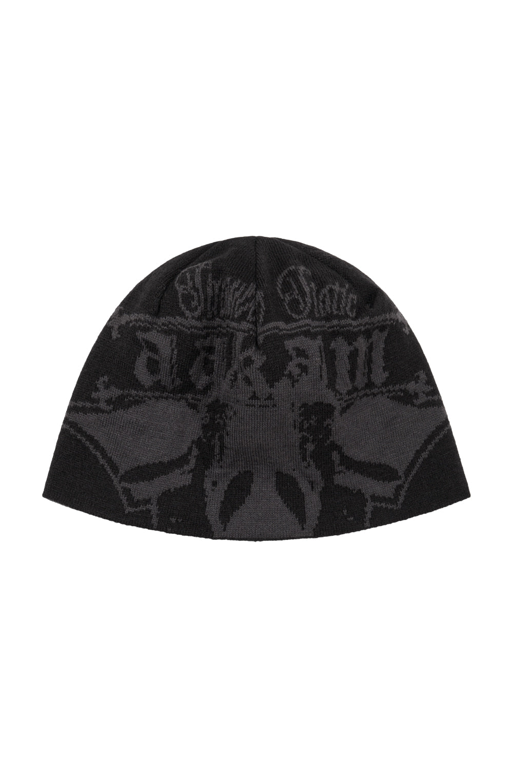 AAKAM Vintage Graphic Jacquard Beanie (Black)