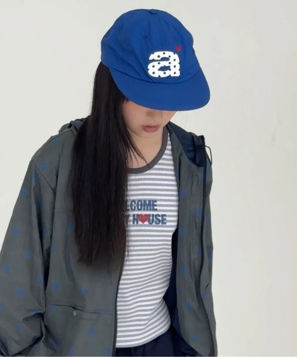 DOT SMALL LETTER NYLON CAP [BLUE]