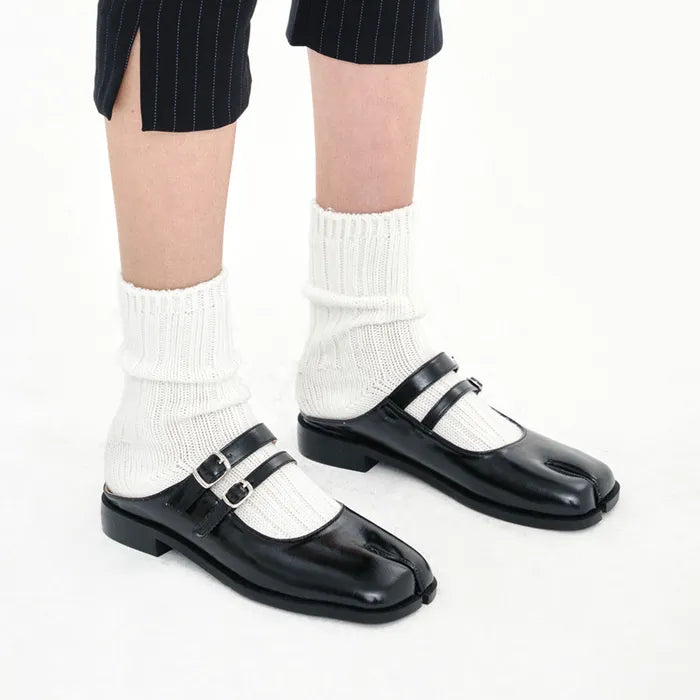 PAES Double Buckle Mule - Black