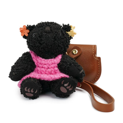 BEARPAW Bear Doll AirPods Case / Black Pupu