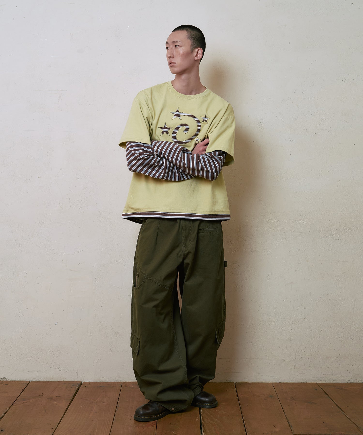 LSC STAR LOGO APPLIQUE LAYERED LONG SLEEVE (YELLOW)