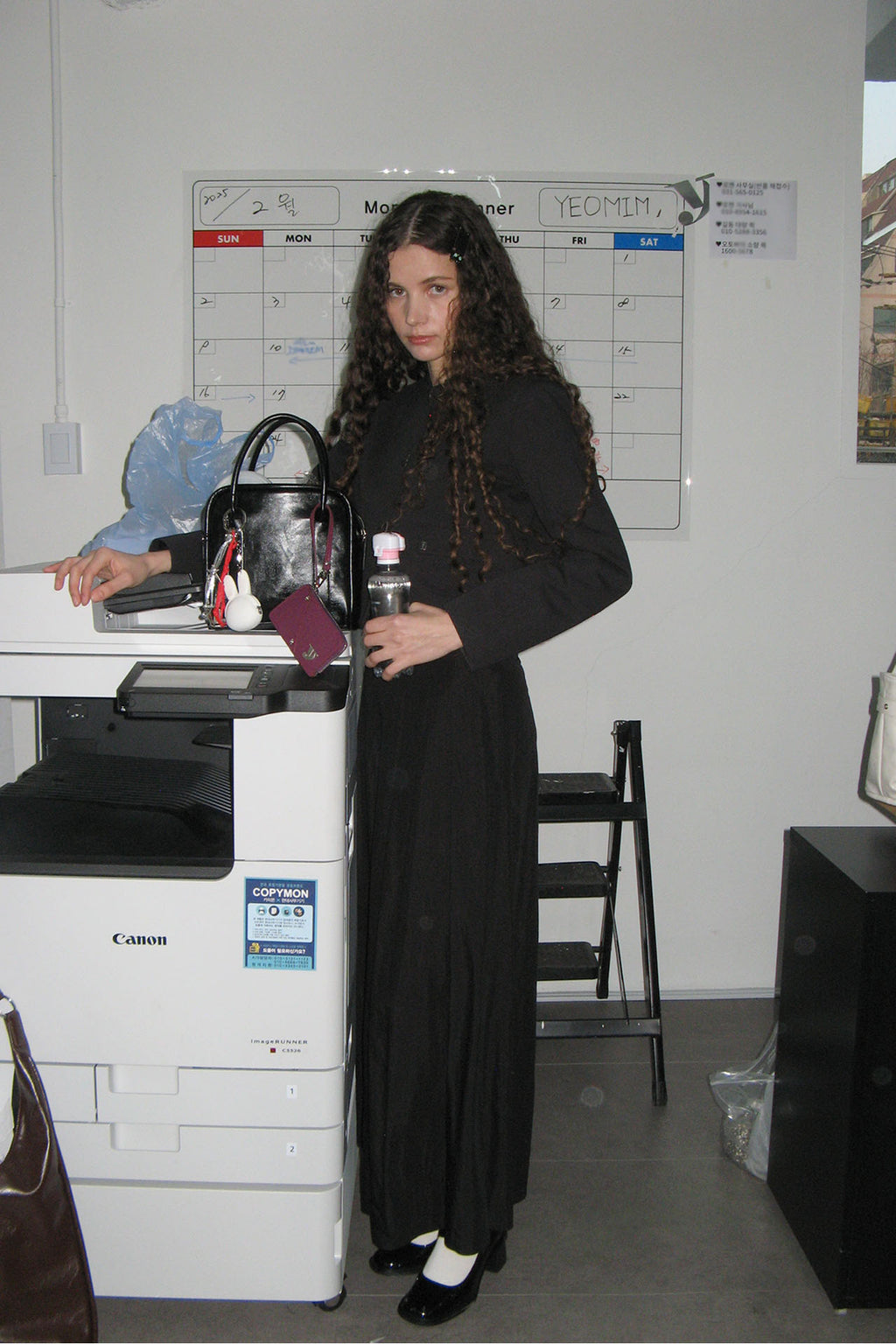 Yeomim mini box bag / crinkle black