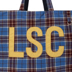 LSC Reversible Check Logo Big Eco Bag Navy