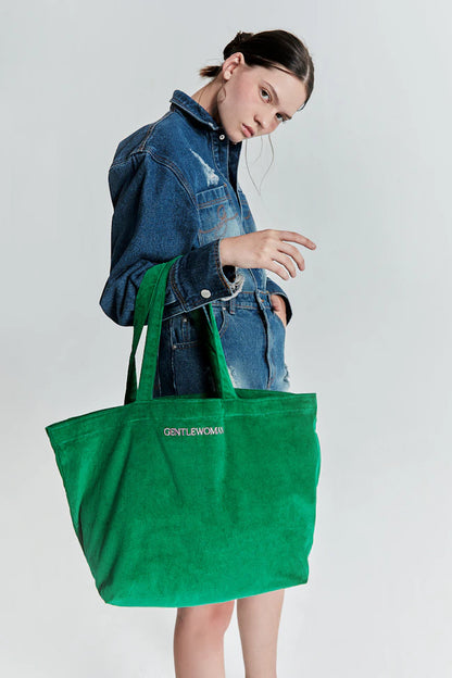 GENTTLEWOMAN Corduroy Tote Bag / Green