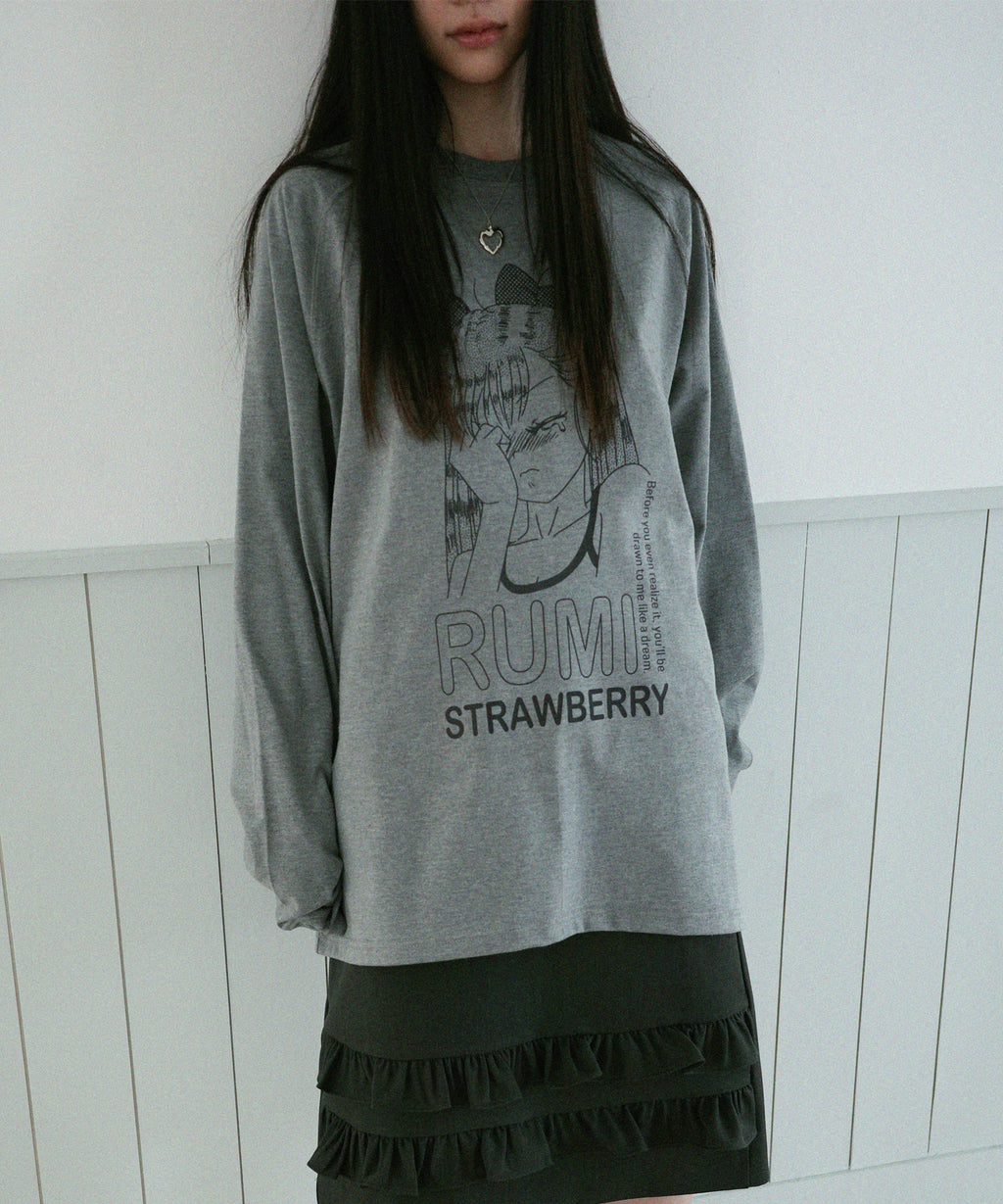 WONDERVISITOR RUMI RAGLAN LS-T / GREY