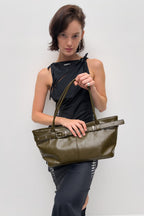 YEOMIM belted boat bag (crack khaki)