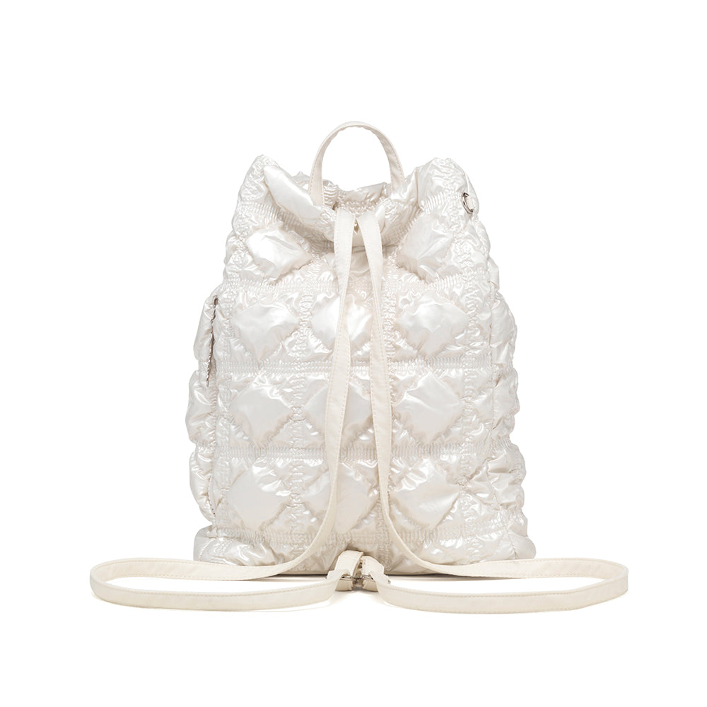 CARLYN Clover Backpack - Pearl White