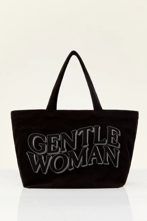 GENTLEWOMAN CORDUROY TOTE : BLACK