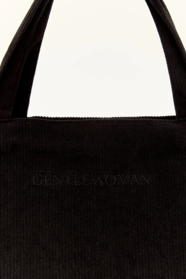 GENTLEWOMAN CORDUROY TOTE : BLACK