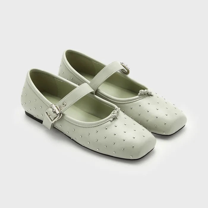 PAES Metal Stud Mary Jane - Mint