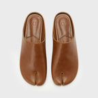 PAES Round Low Flat Mule - Brown
