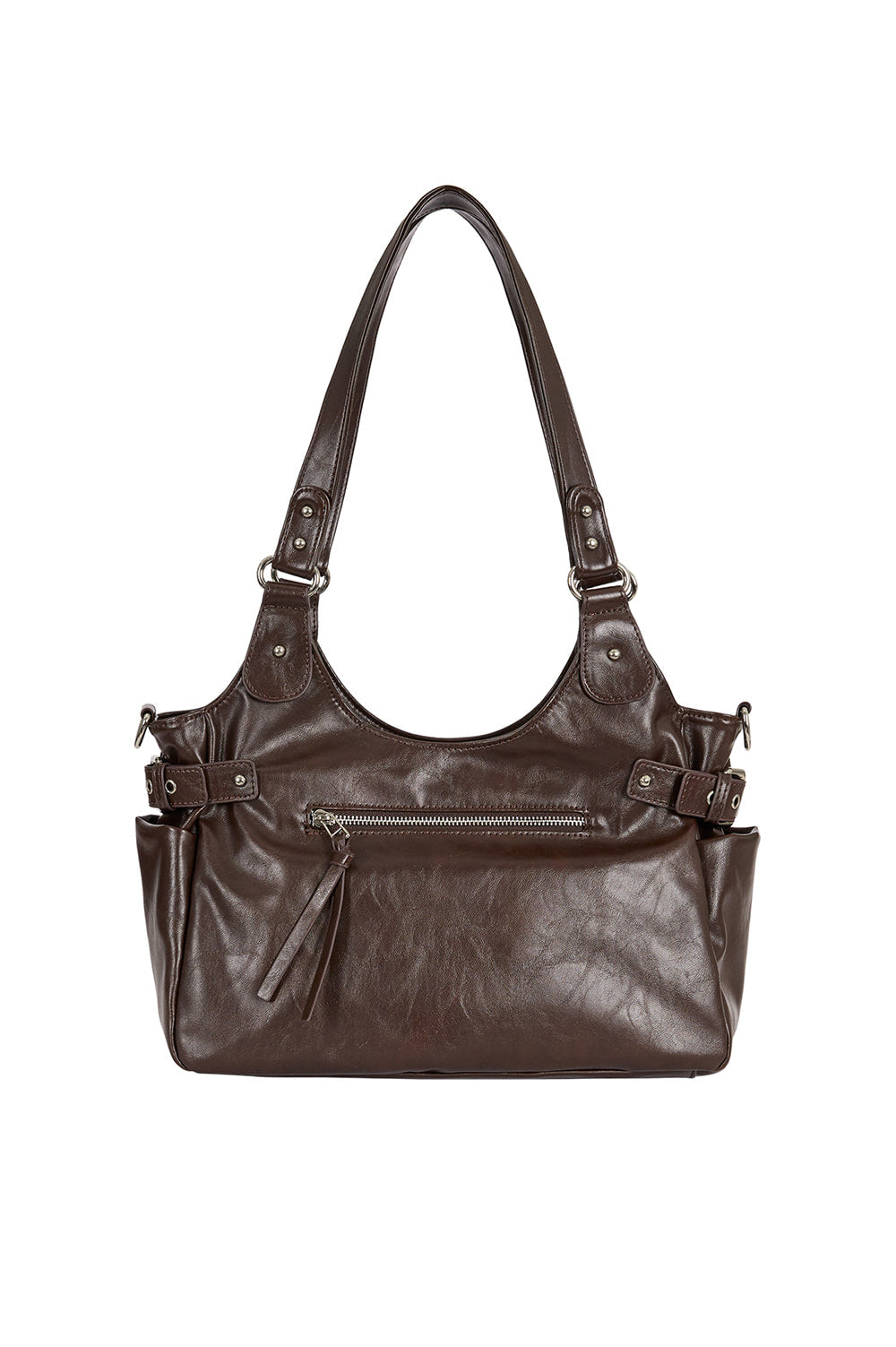 ILLIGO Amber Buckle Shoulder Bag / Brown