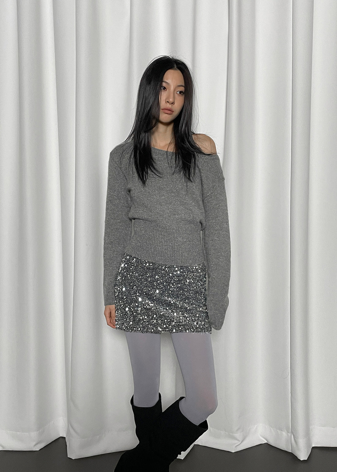 韓國製造 Mondrin Alpaca Off-Shoulder Knit / 3colors