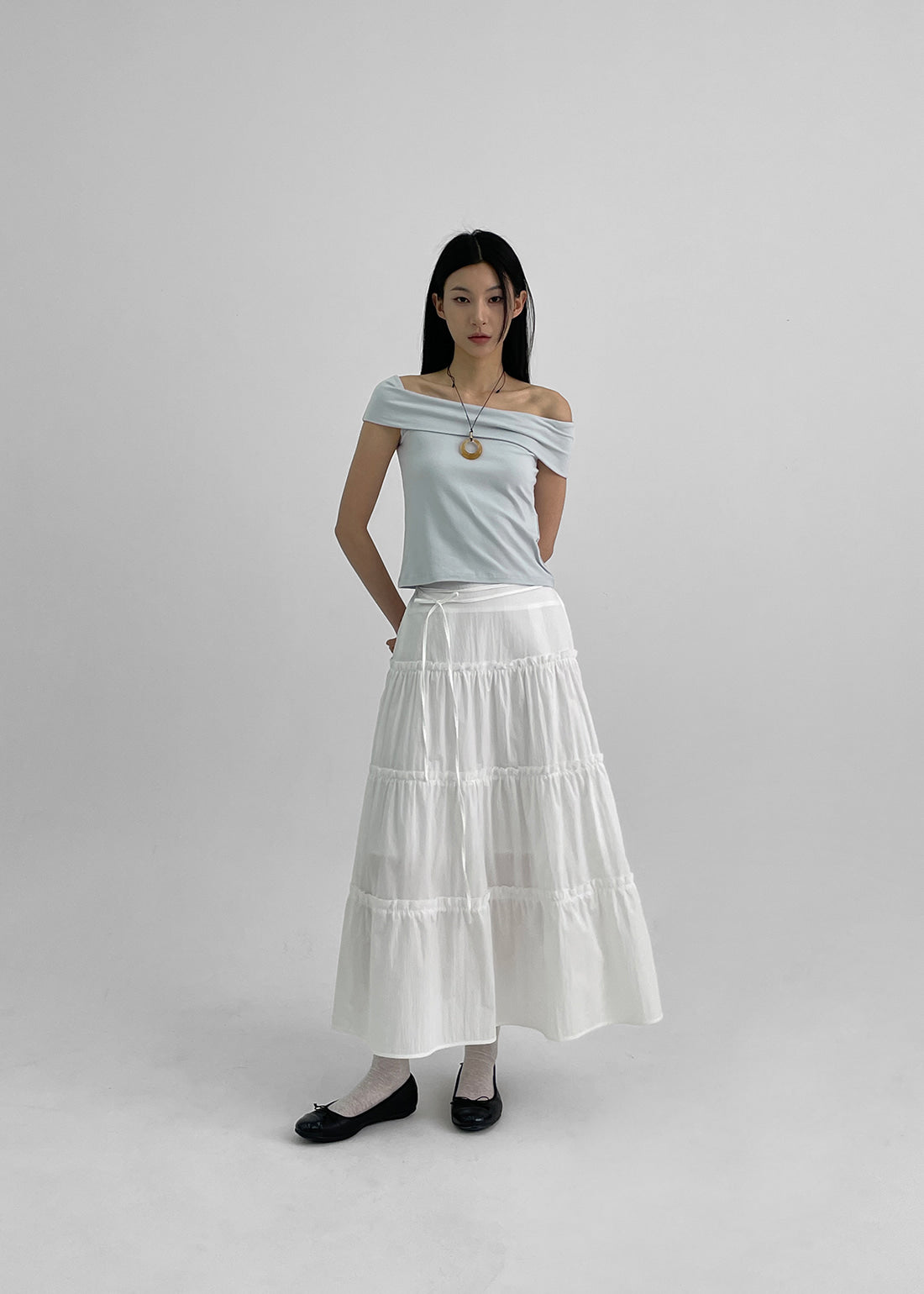 [韓國銷量3000+] Signature Flare Long Skirt / 2colors