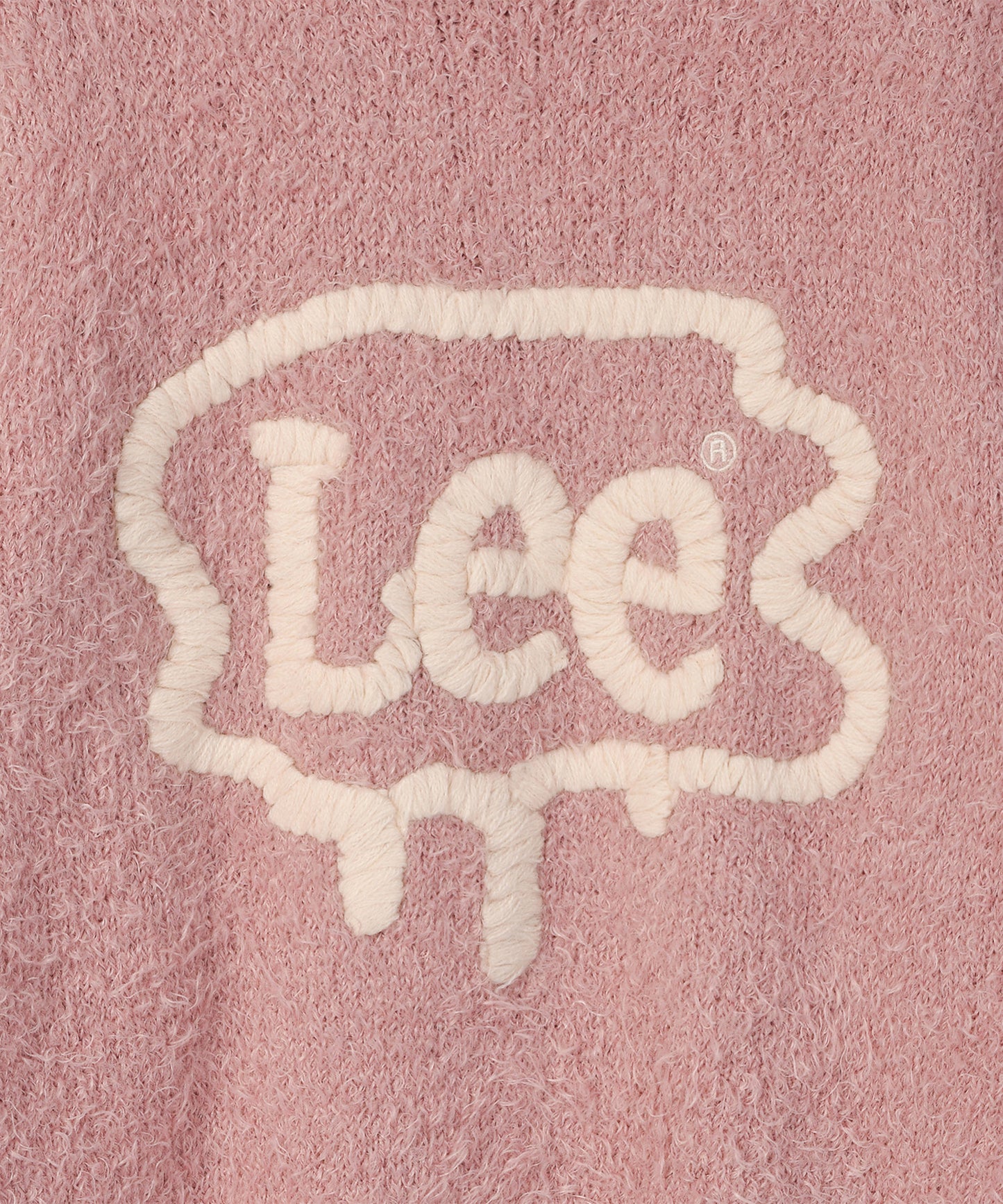 [Fallet x Lee] Brush Twitch Logo Knit / pink