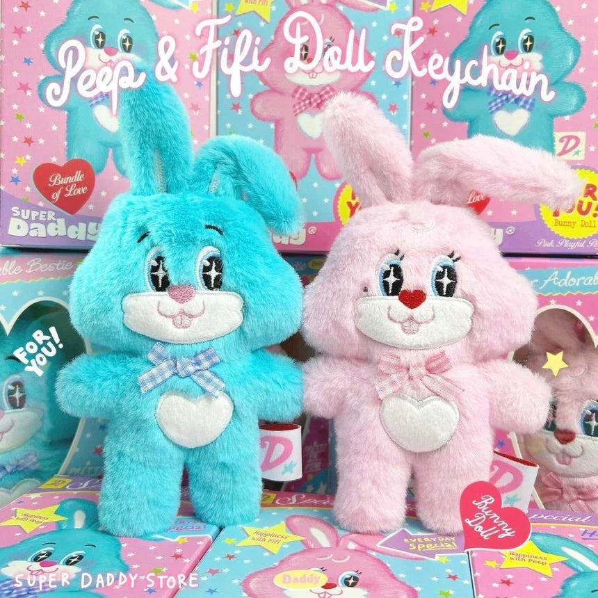 Daddy Little Peep & Fifi Doll Keychain /