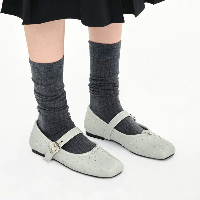 PAES Metal Stud Mary Jane - Mint