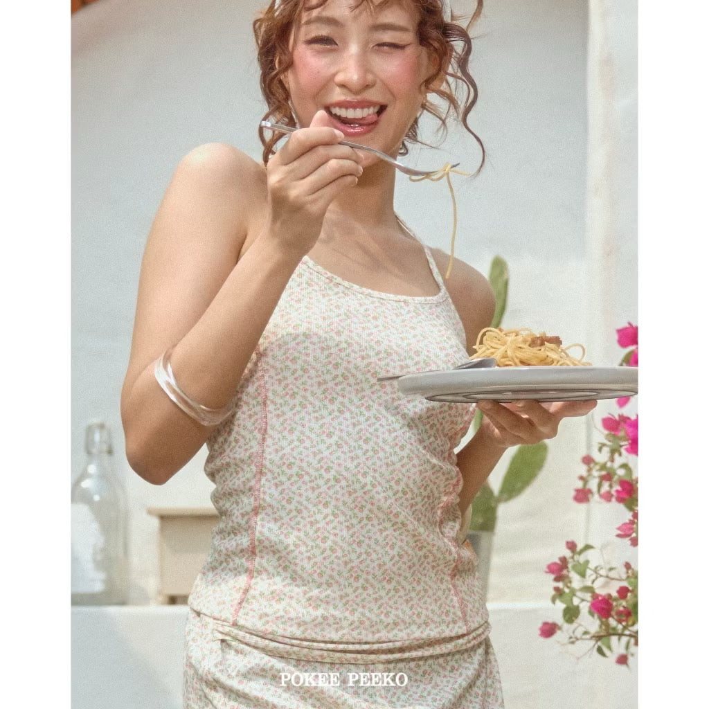 POKEE Floral Halter Top / 4patterns