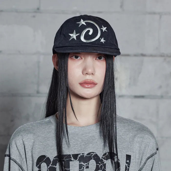 LSC Washed Star Logo Cap Black