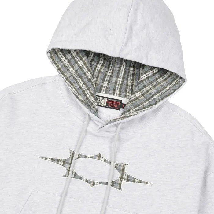 LSC Logo Check Appliqué Hoodie Melange White