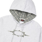 LSC Logo Check Appliqué Hoodie Melange White