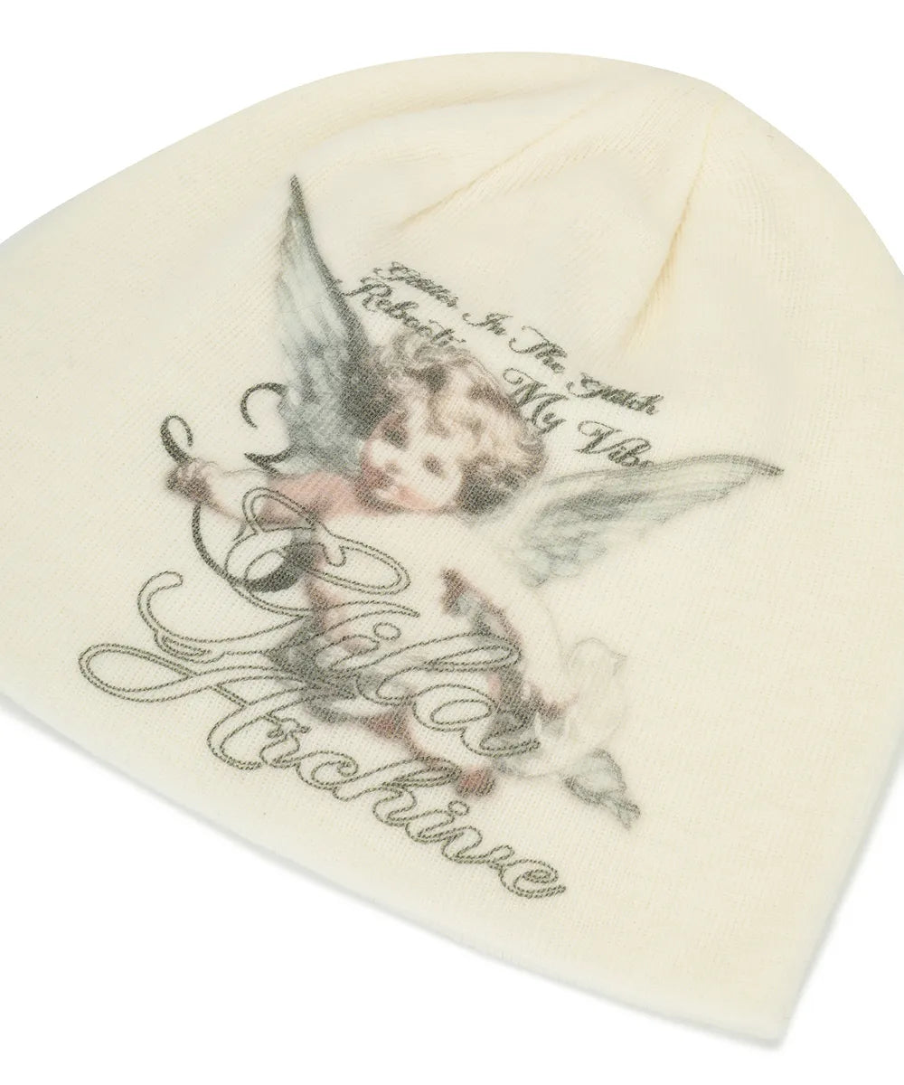 GILA ARCHIVE BABY ANGEL GRAPHIC BEANIE_WHITE
