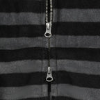 LSC Logo Stripe Fleece 2-way Hoodie Zip-up Black