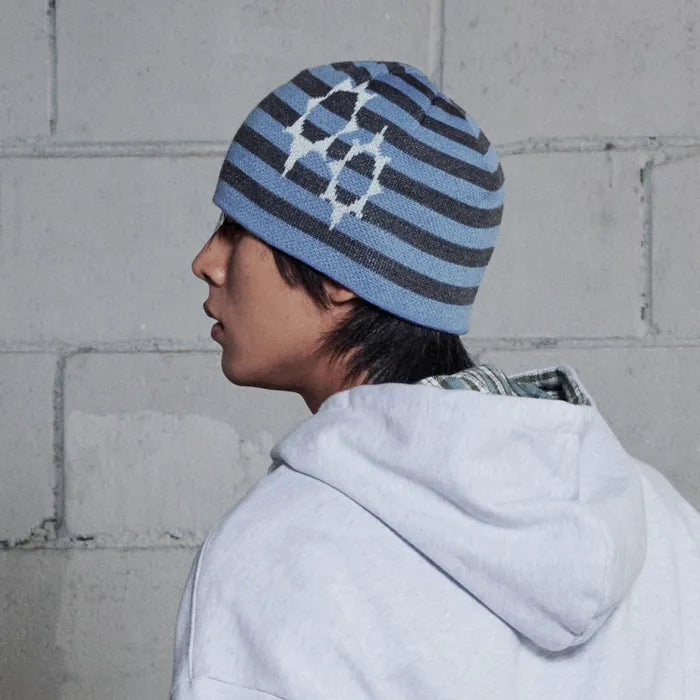LSC Symbol Logo Stripe Beanie SkyBlue
