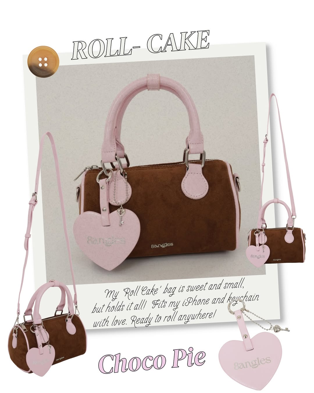 [香港現貨✨] Mini Roll-Cake Handbag / Crossbody Bag - 7colors