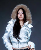 [GILA ARCHIVE] Fur Hood Light Padded Jacket - 2 Colors