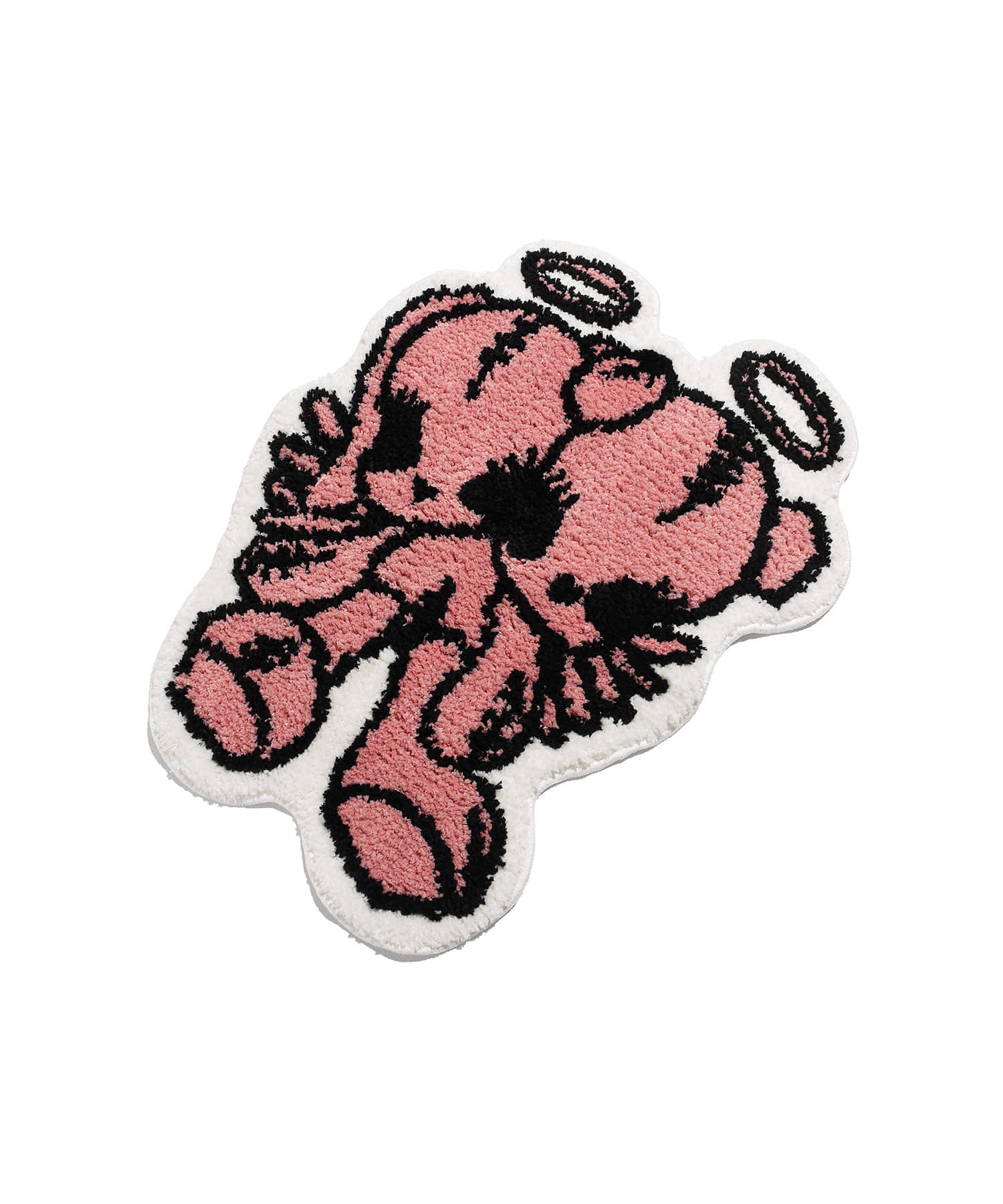 niceghostclub angel check big big half shirt [pink]