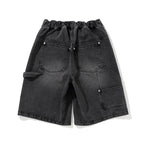 NOT4NERD Carpenter Bermuda Denim Shorts / Black
