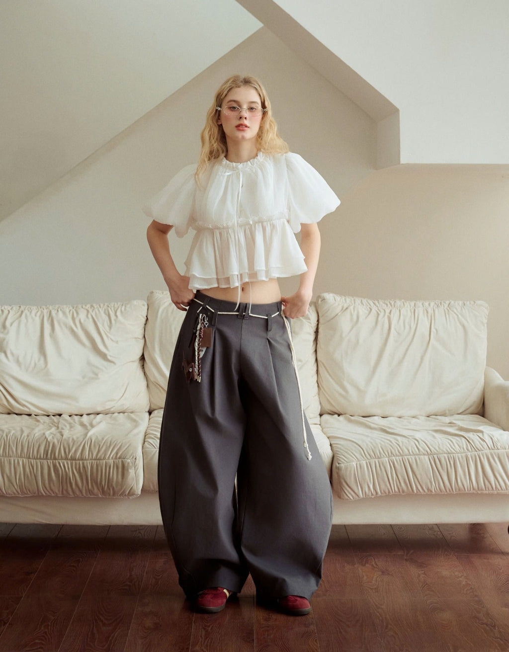 [Made in Vietnam] Baby Doll Puff Sleeve Shirt - 5colors