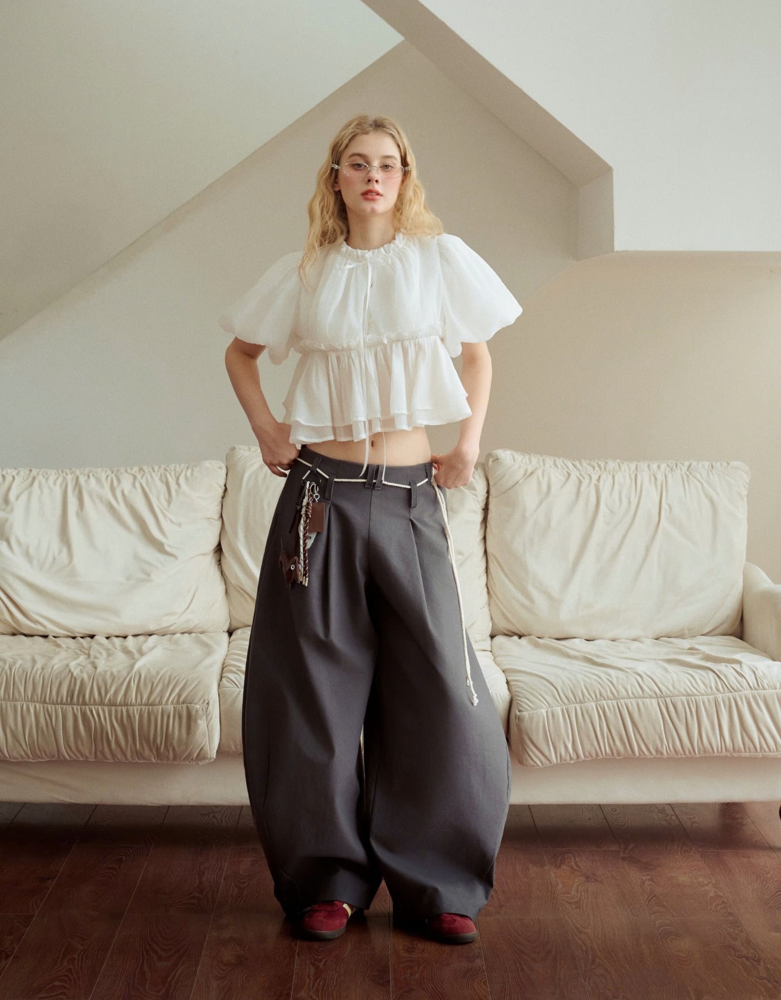 [Made in Vietnam] Baby Doll Puff Sleeve Shirt - 5colors