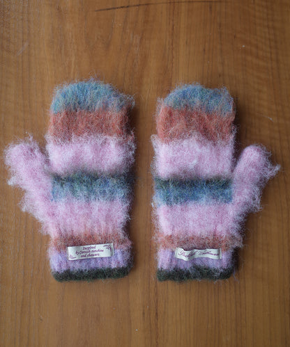 Rockfish Stripe Shaggy Mittens / 5colors