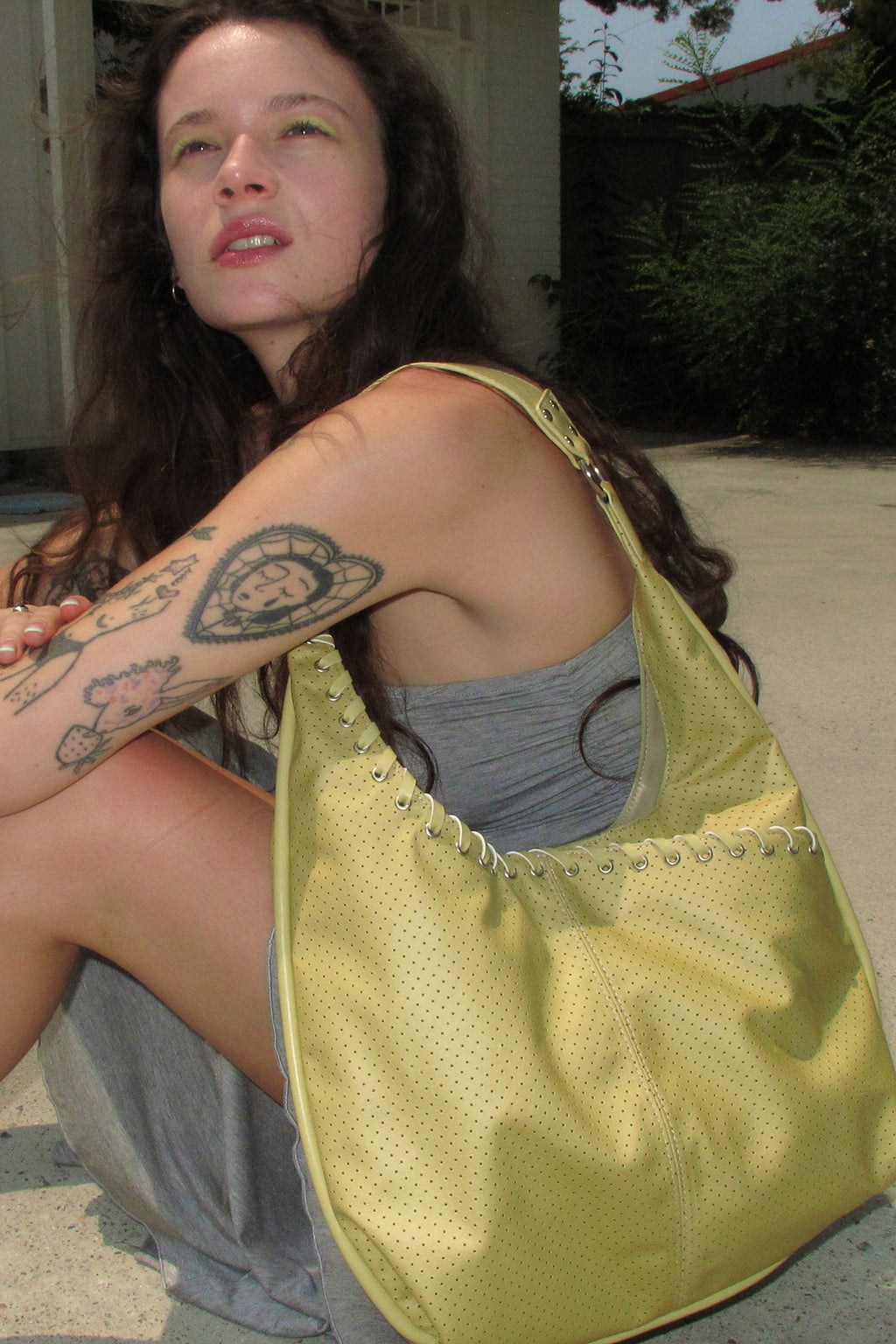 YEOMIM medium slash hobo bag (punching yellow)