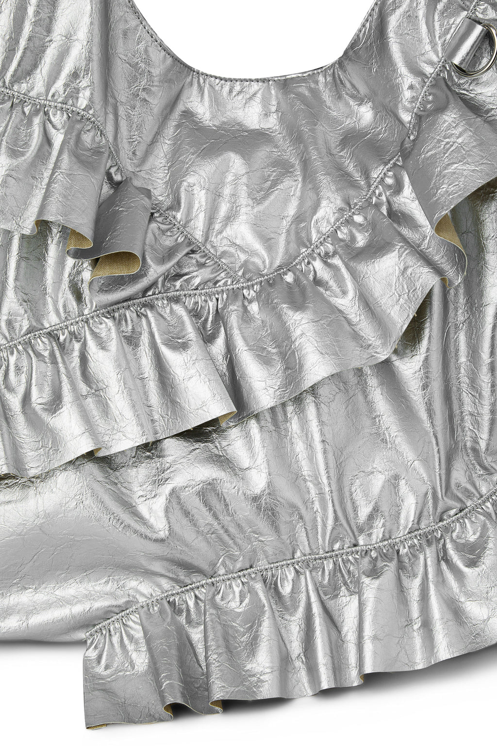 FRILL BIG BAG IN SILVER