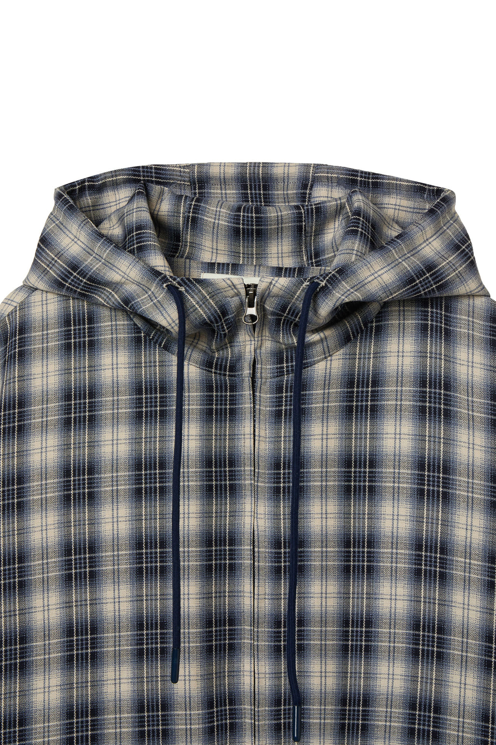 DEINET CHECK BOMBER JACKET IN NAVY
