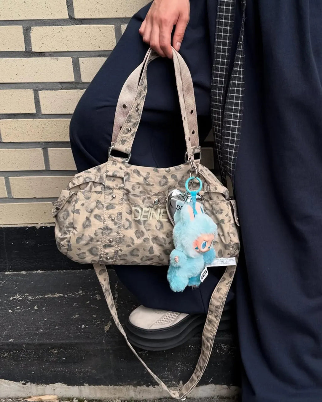 DEINET LOGO DUFFLE MINI BAG IN LEOPARD