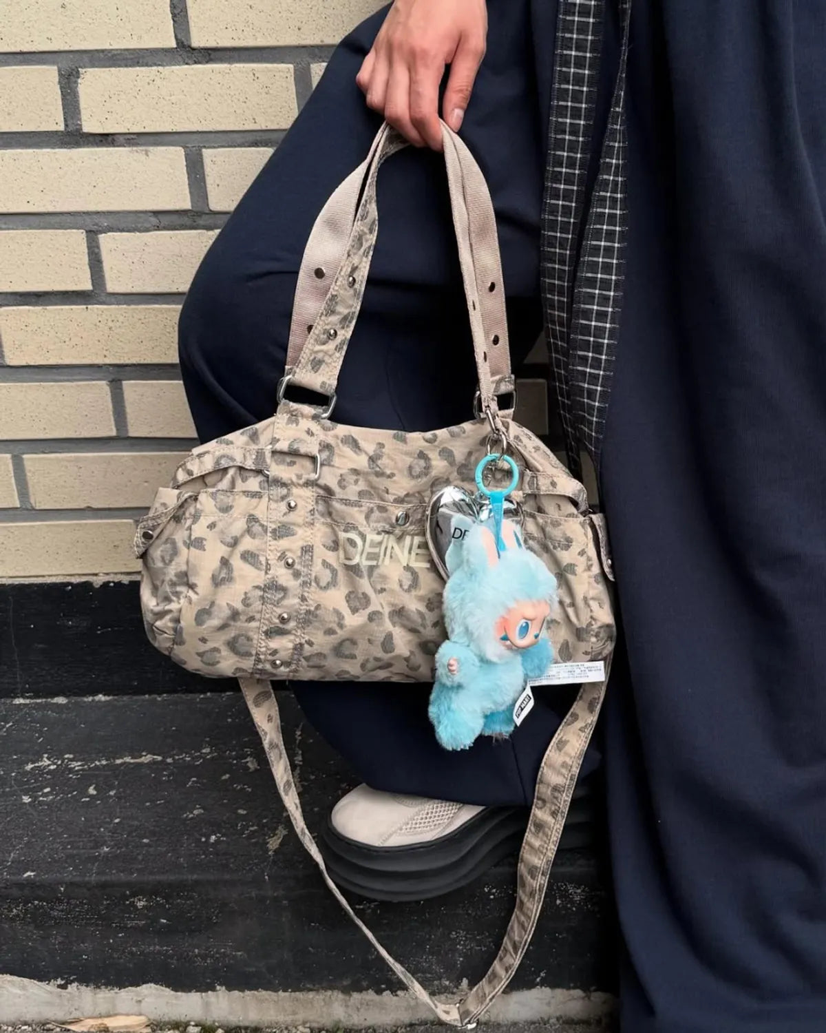 DEINET LOGO DUFFLE MINI BAG IN LEOPARD