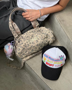 DEINET LOGO DUFFLE MINI BAG IN LEOPARD