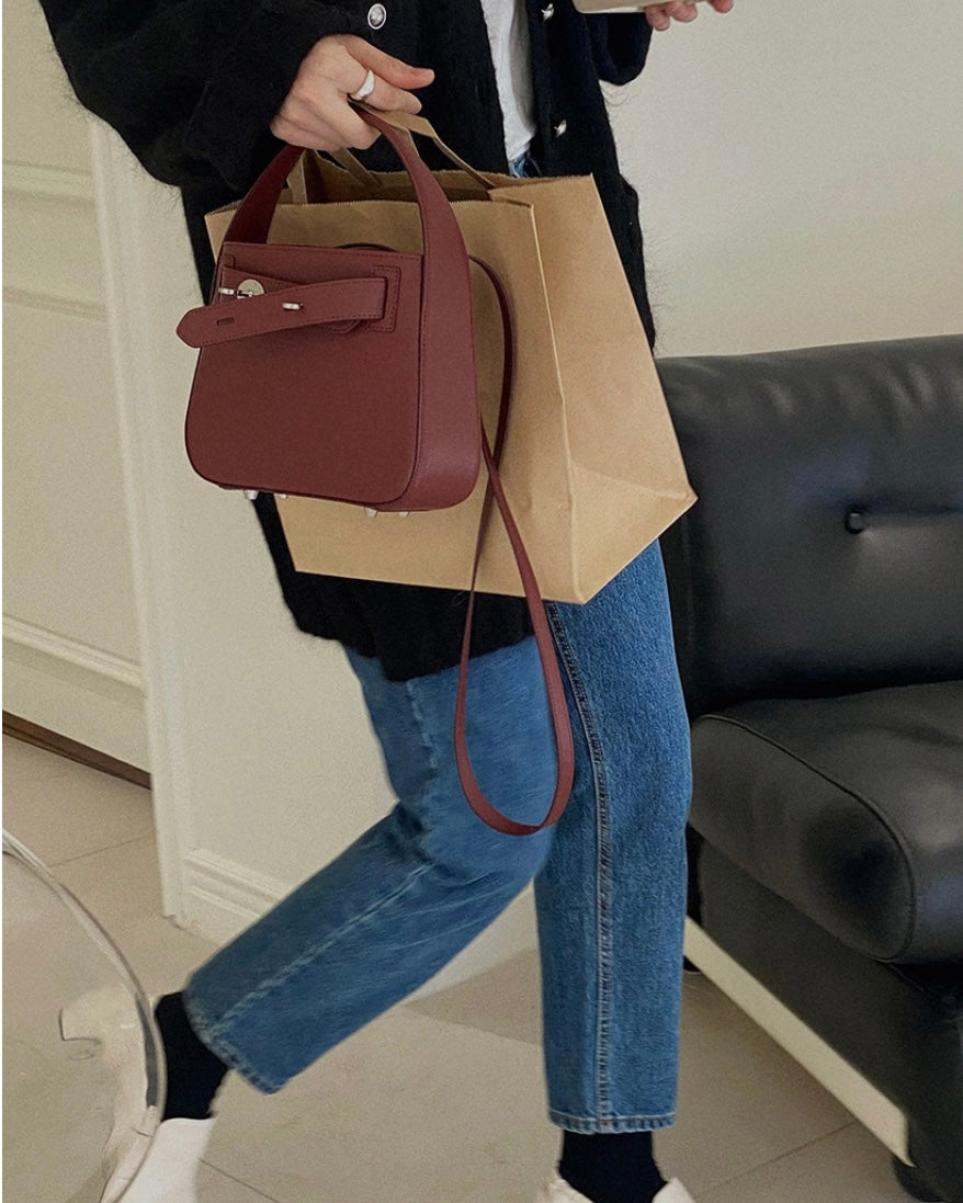 [100%牛皮] THE OFTN TILT / BURGUNDY S