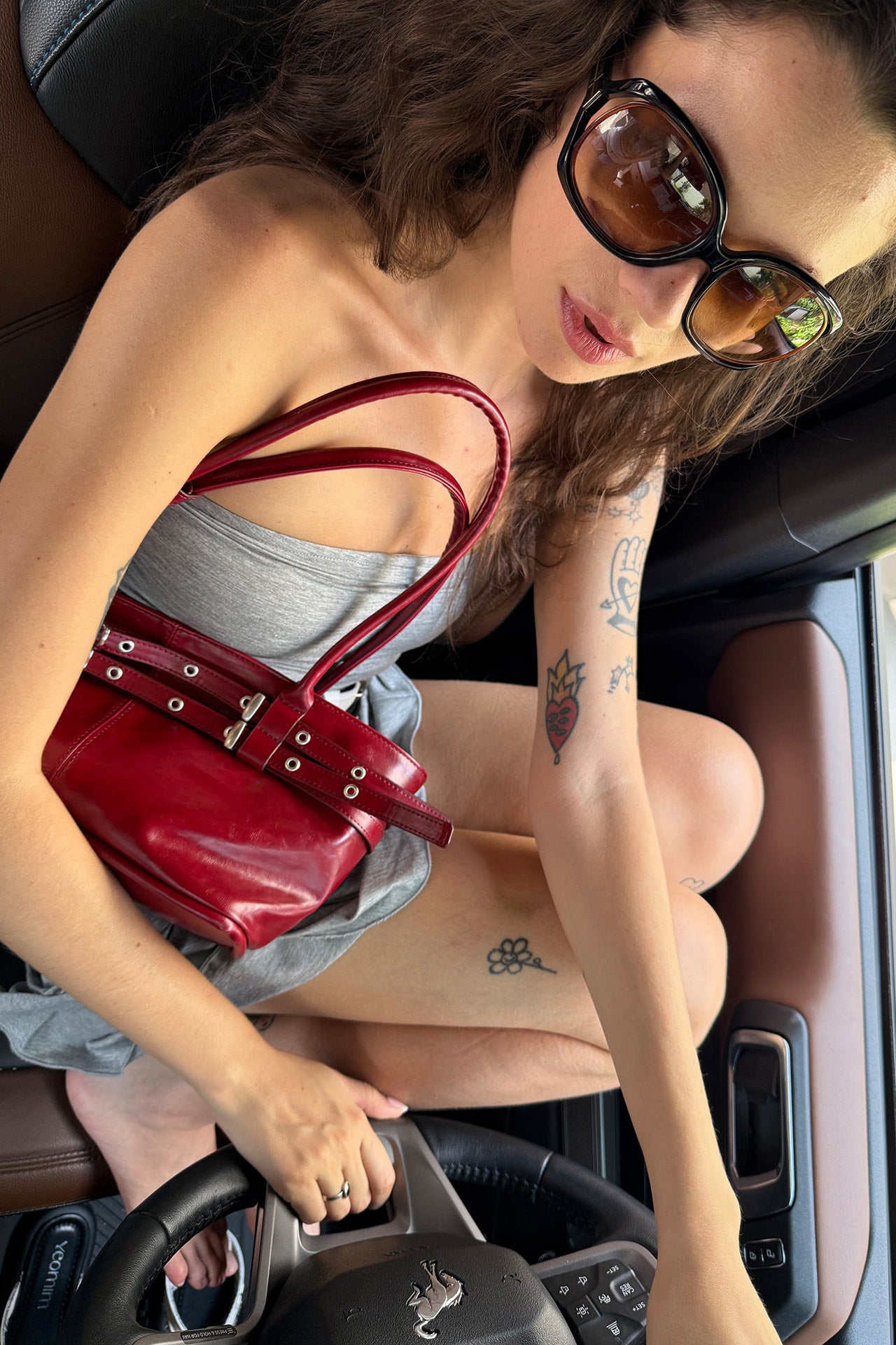 YEOMIM mini belted boat bag (chilli red)